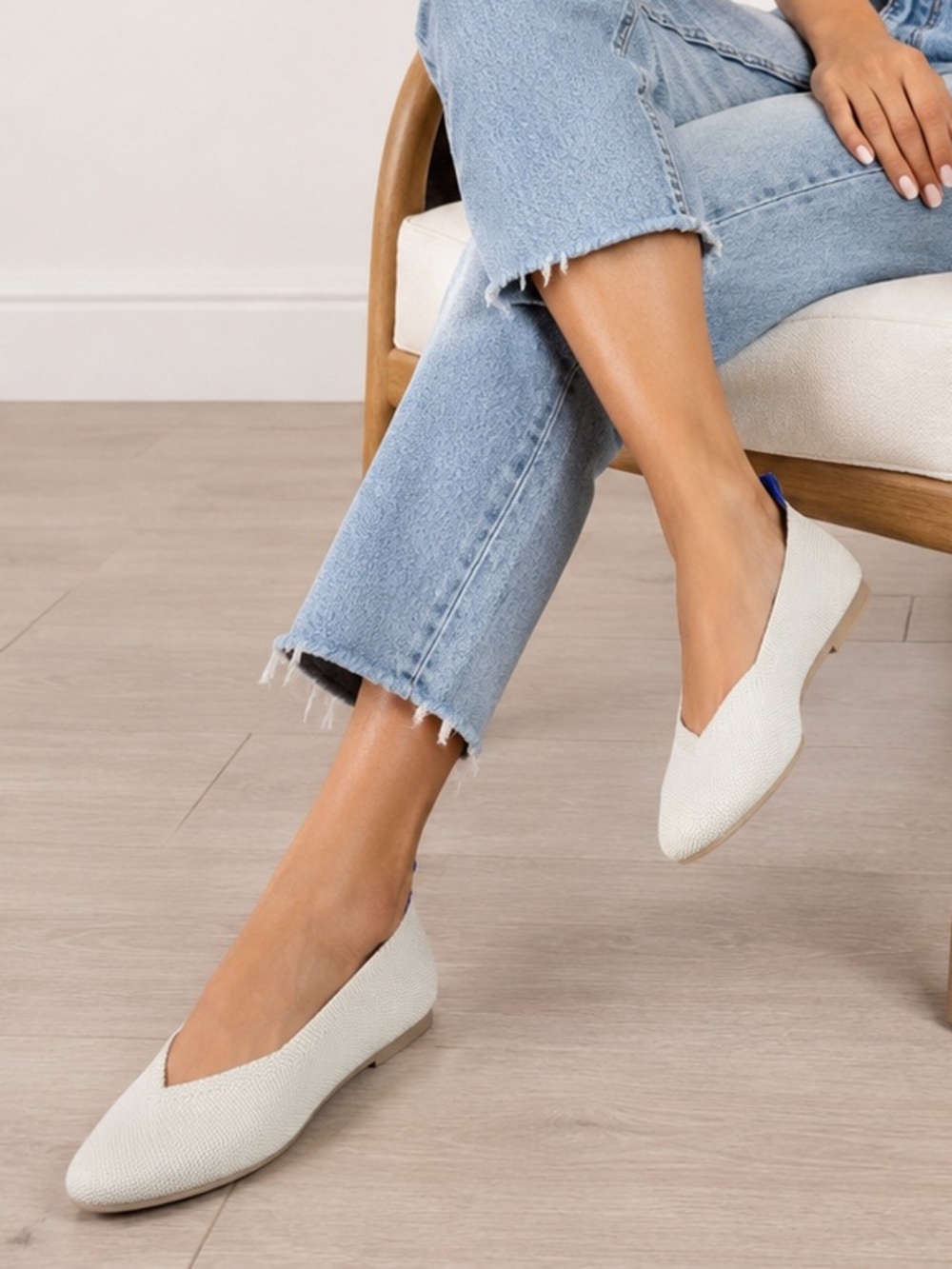 Rothy’s The Flat in Flax Birdseye Grey - Size:W11.5